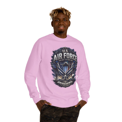 Air Force Crewneck Sweatshirt - U.S. Military Emblem Graphic