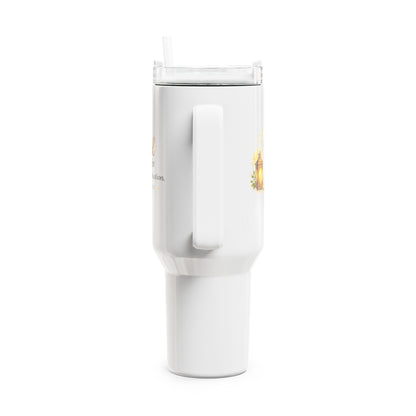 40oz Faith Tumbler - "The Lord is my light" Psalm 27:1 Travel Mug