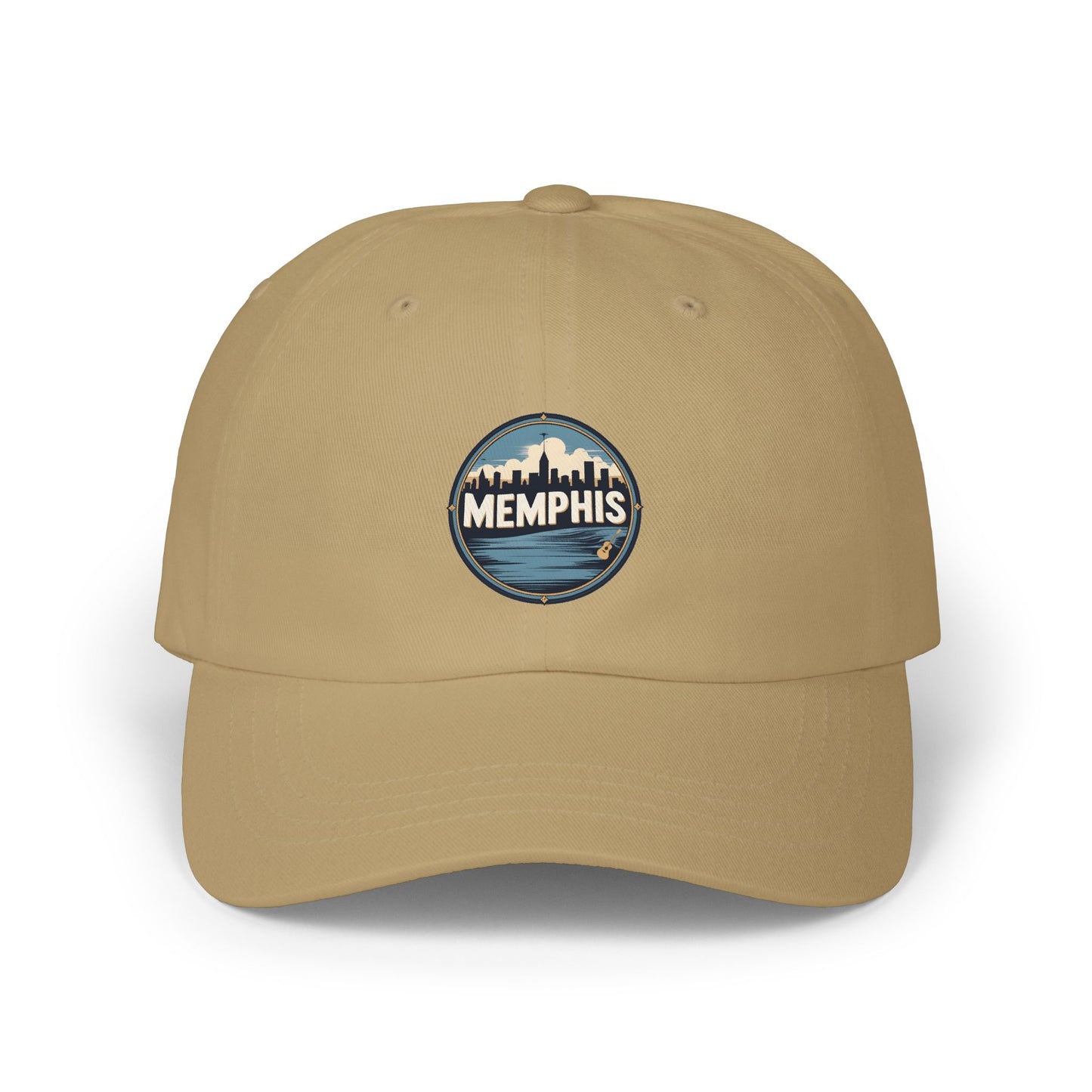 Memphis Skyline Dad Cap — Vintage Circle Patch Hat