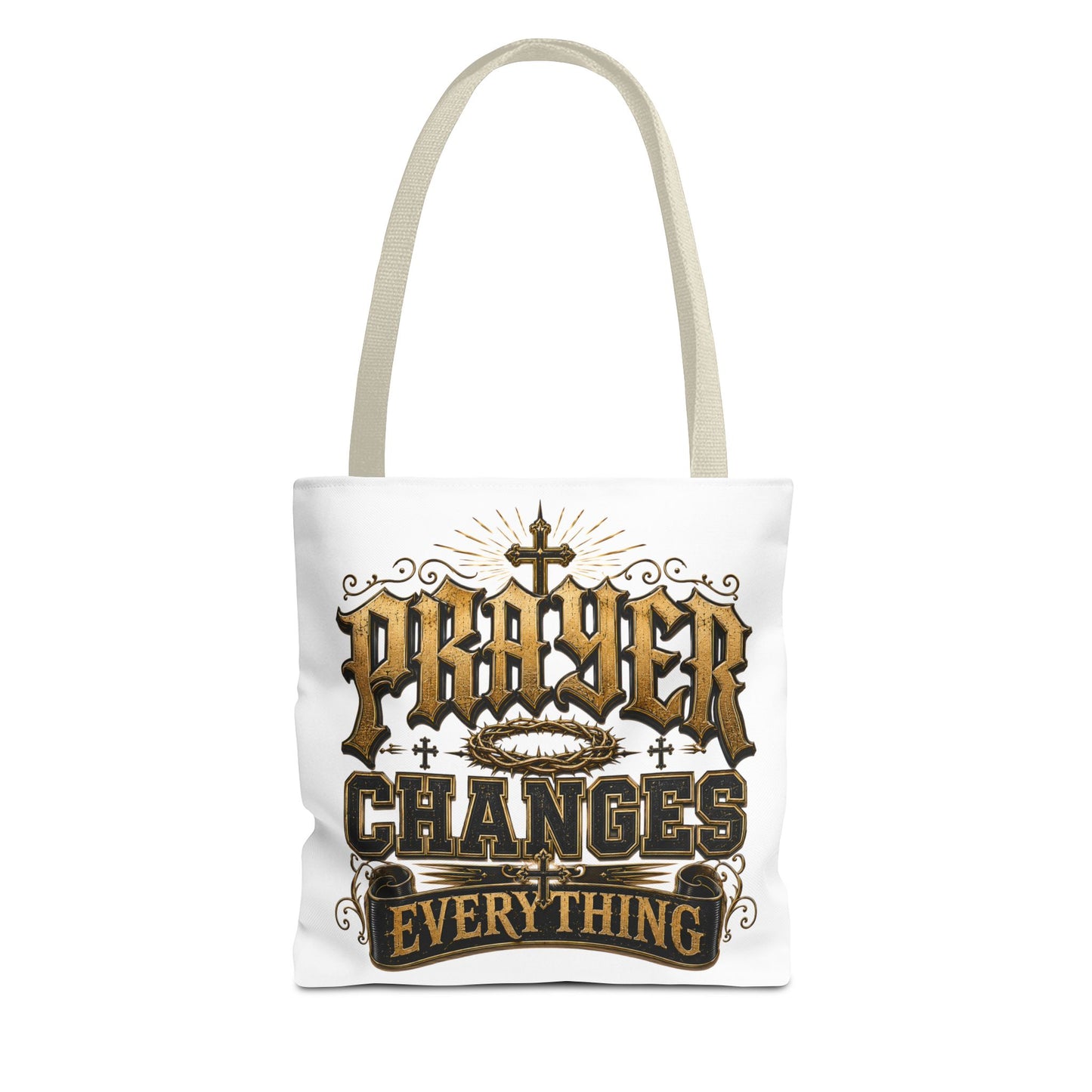 Prayer Changes Everything Tote Bag - Inspirational Christian Canvas Tote