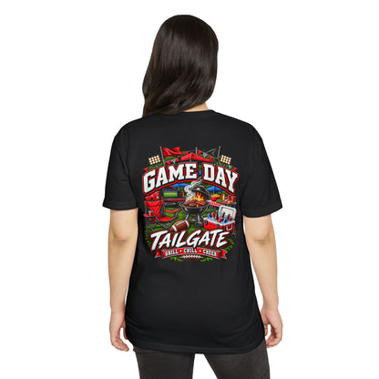 Game Day Tailgate T-Shirt — Grill, Chill & Cheer Football Tee