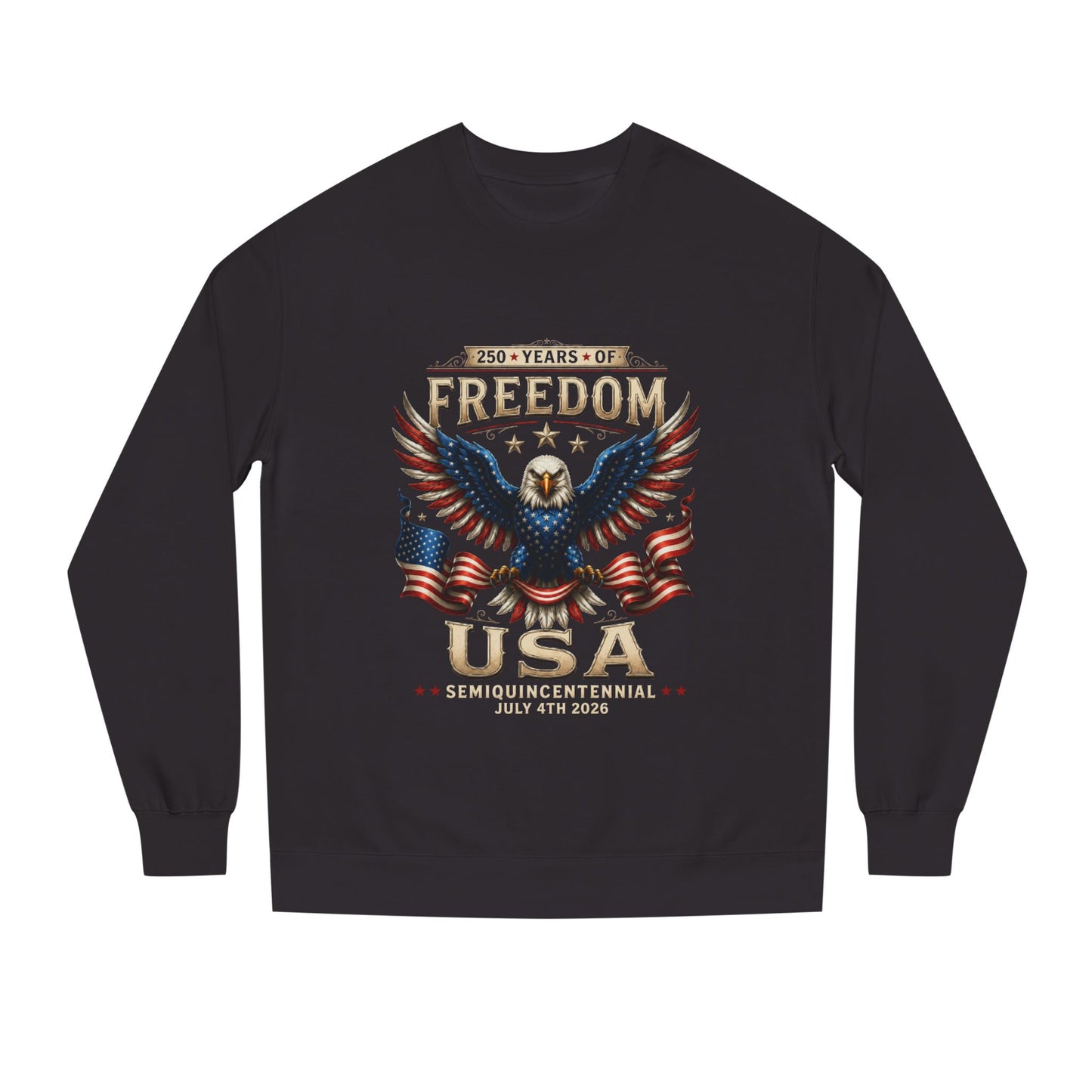Freedom USA Eagle Sweatshirt — Patriotic 4th of July Crewneck