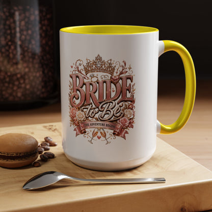 Bride to Be Coffee Mug — Floral Bridal Accent Mug (11/15oz)