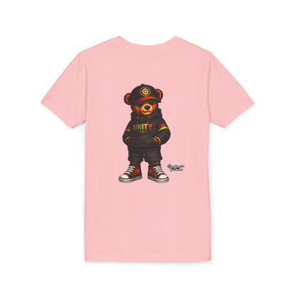 Youth T‑Shirt — Cool Bear Graphic Tee with 'UNITY' Hoodie Design