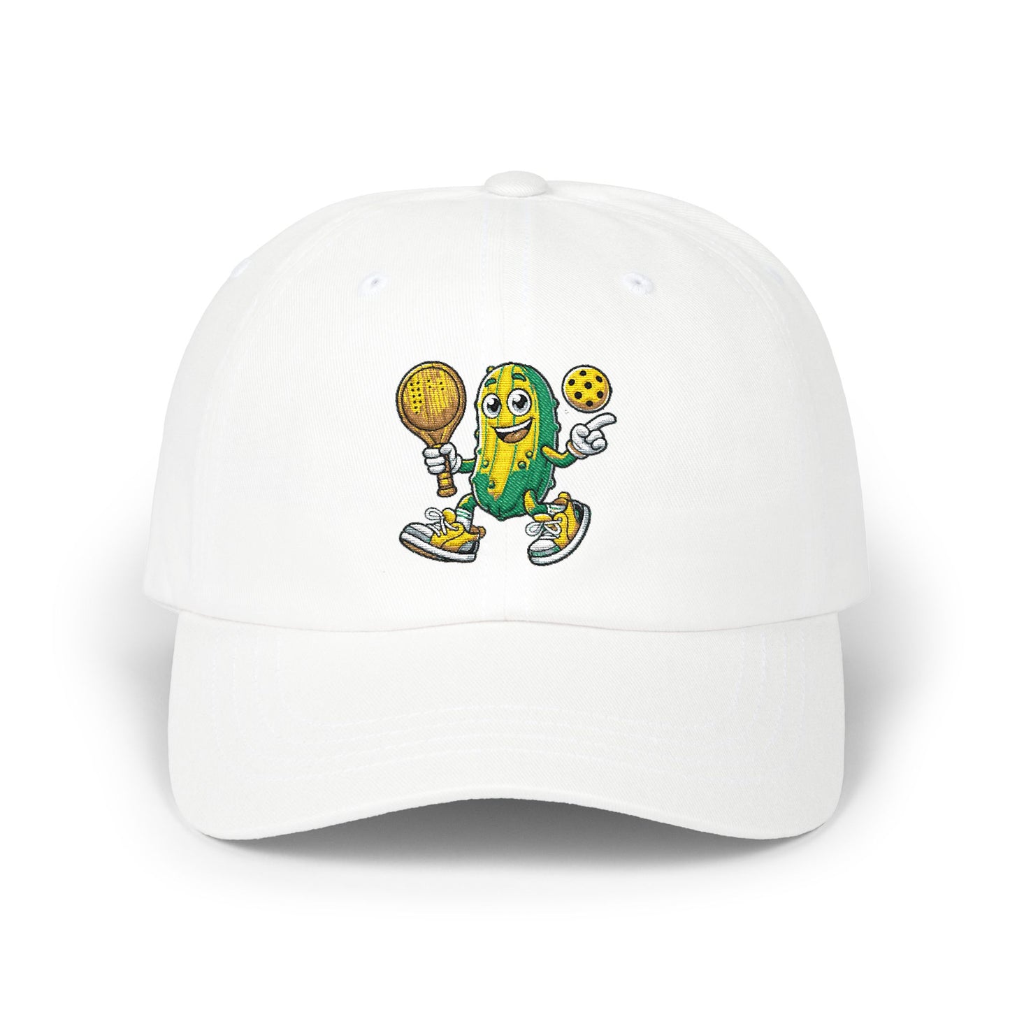 Pickle Mascot Dad Cap – Vintage Sports Pickleball Hat