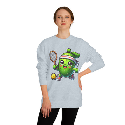 Pickleball Avocado Sweatshirt — Cute Cartoon Pickleball Player Crewneck
