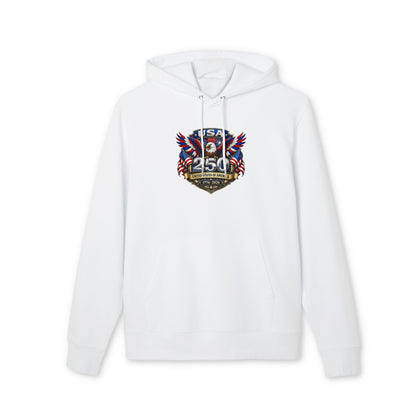 Patriotic USA 250th Anniversary Hoodie — Eagle Flag Emblem