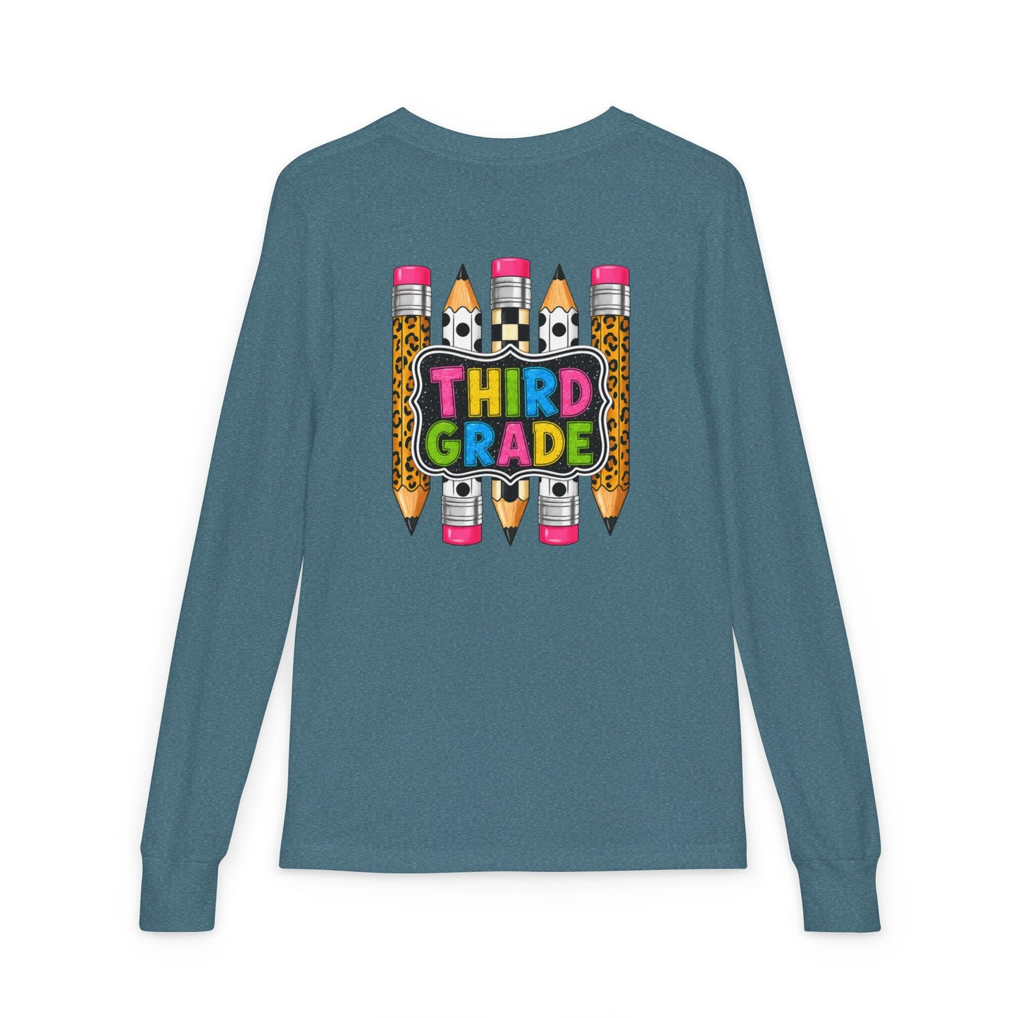 Third Grade Pencil Graphic Long Sleeve Tee