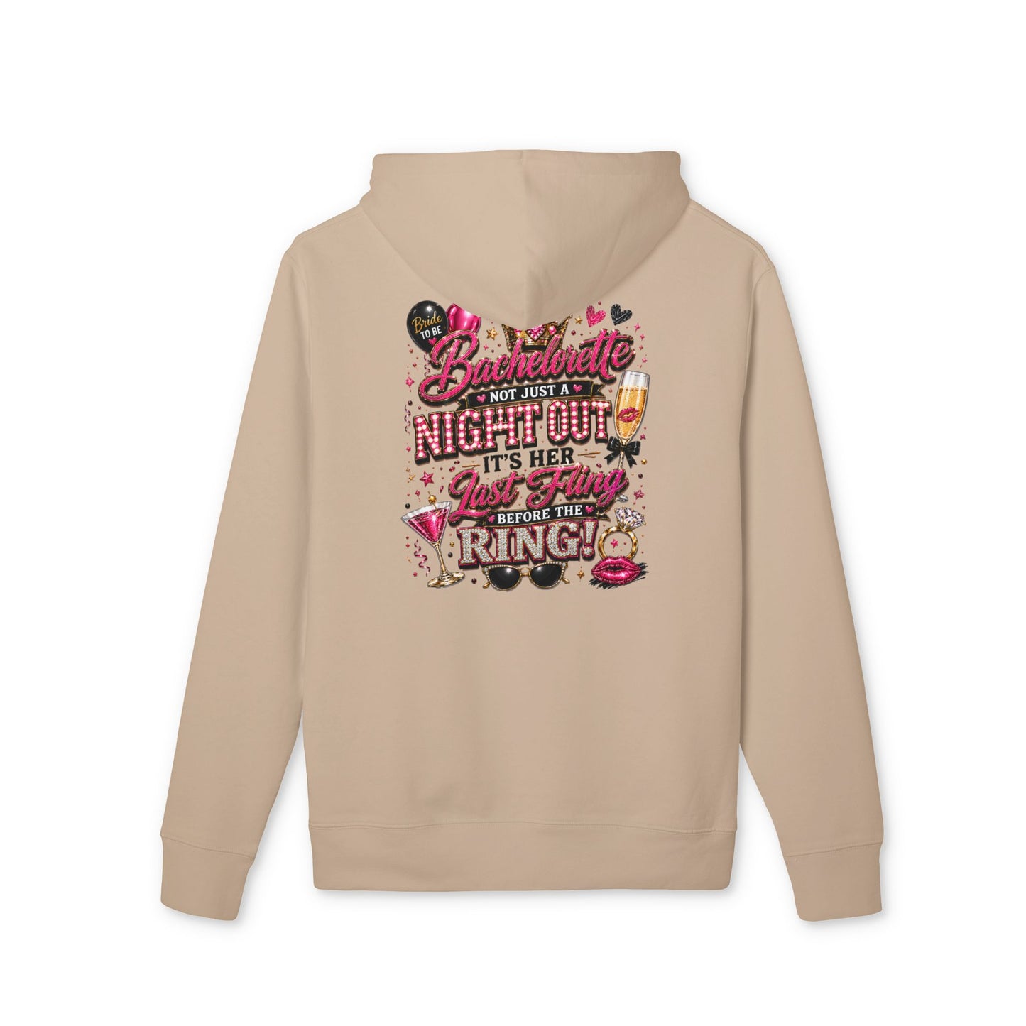 Bachelorette Night Out Hoodie — "It's Her Last Night" Party Pullover