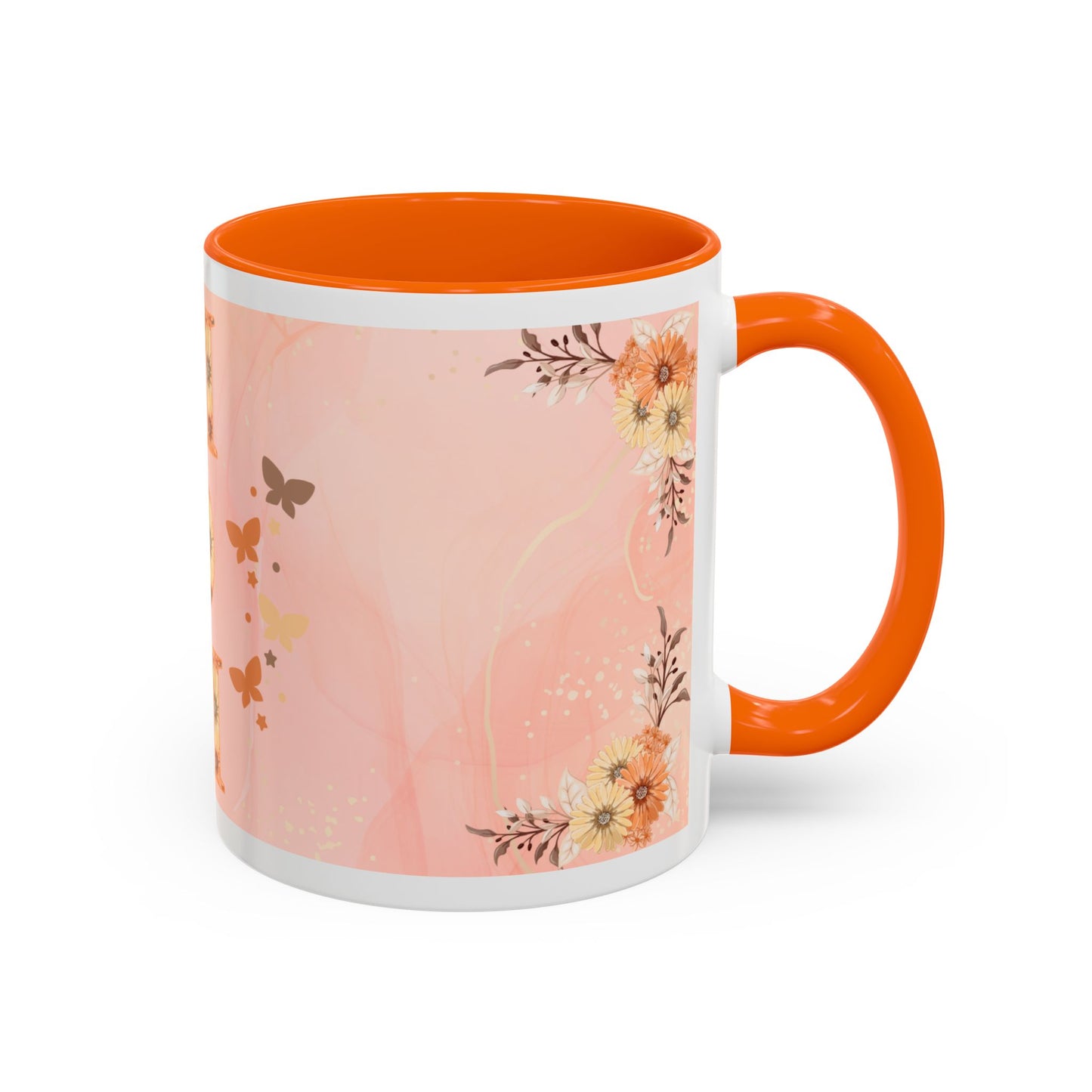Mom Floral Accent Coffee Mug – Pink Butterfly Mother's Day Gift (11/15oz)