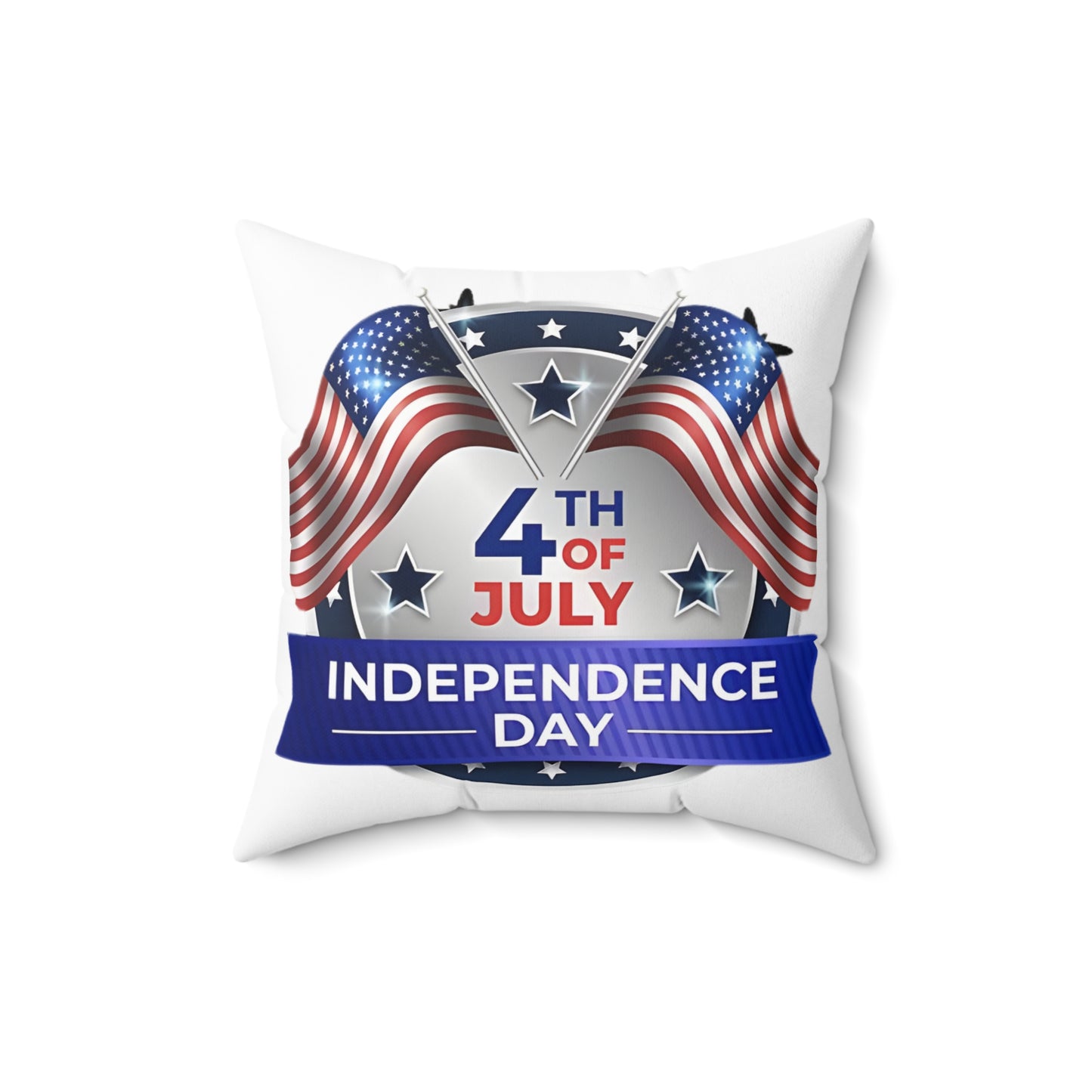 4th of July Independence Day Decorative Pillow — American Flag Patriotic Throw Pillow