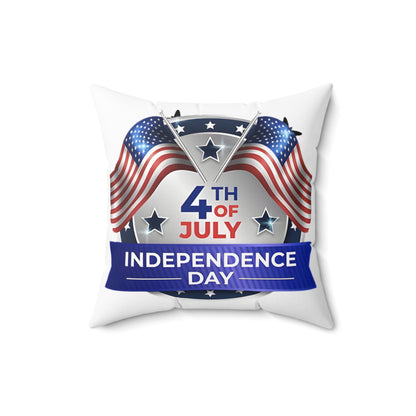 4th of July Independence Day Decorative Pillow — American Flag Patriotic Throw Pillow
