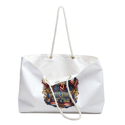 Patriotic Weekender Bag — United States 250th Anniversary Eagle & Fireworks