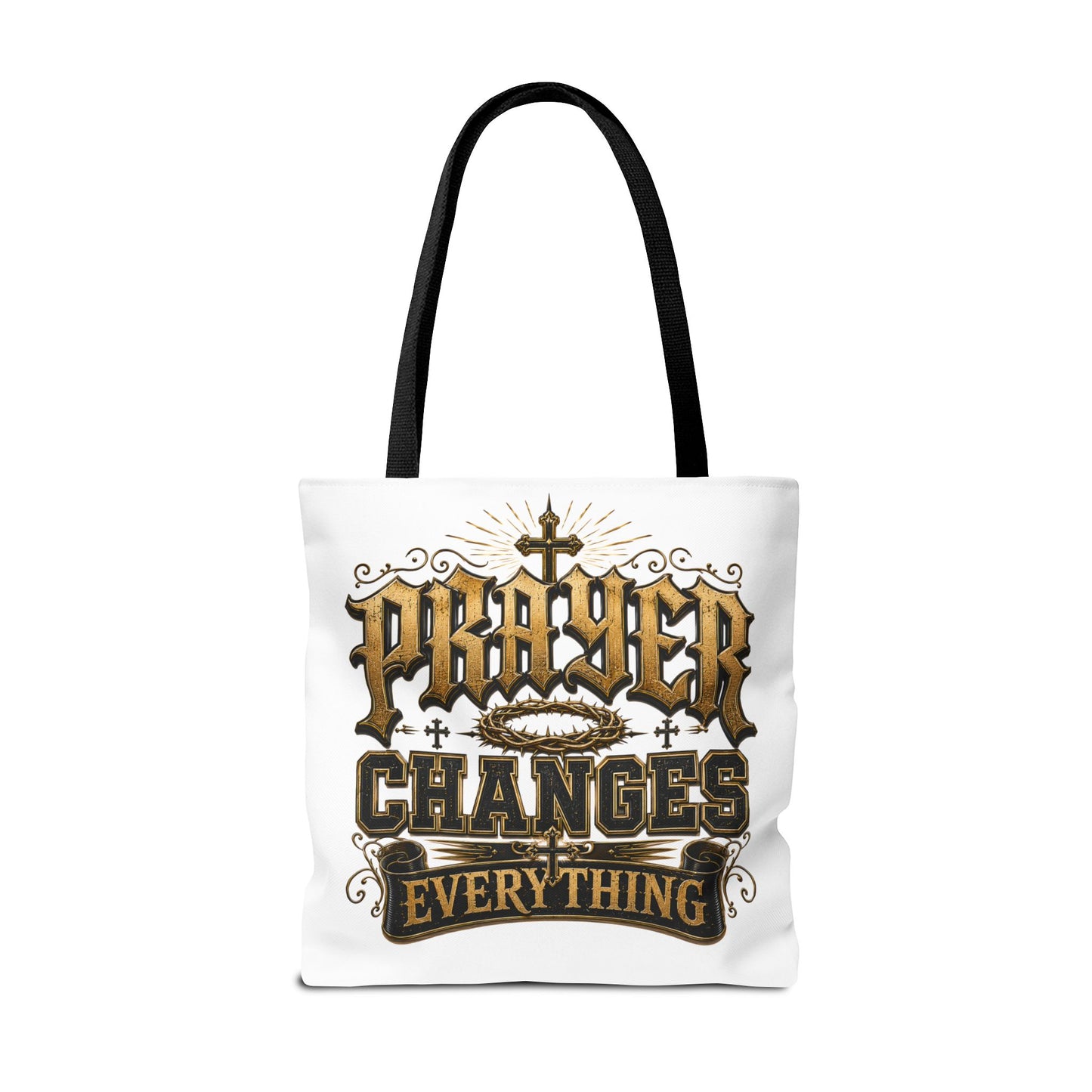 Prayer Changes Everything Tote Bag - Inspirational Christian Canvas Tote