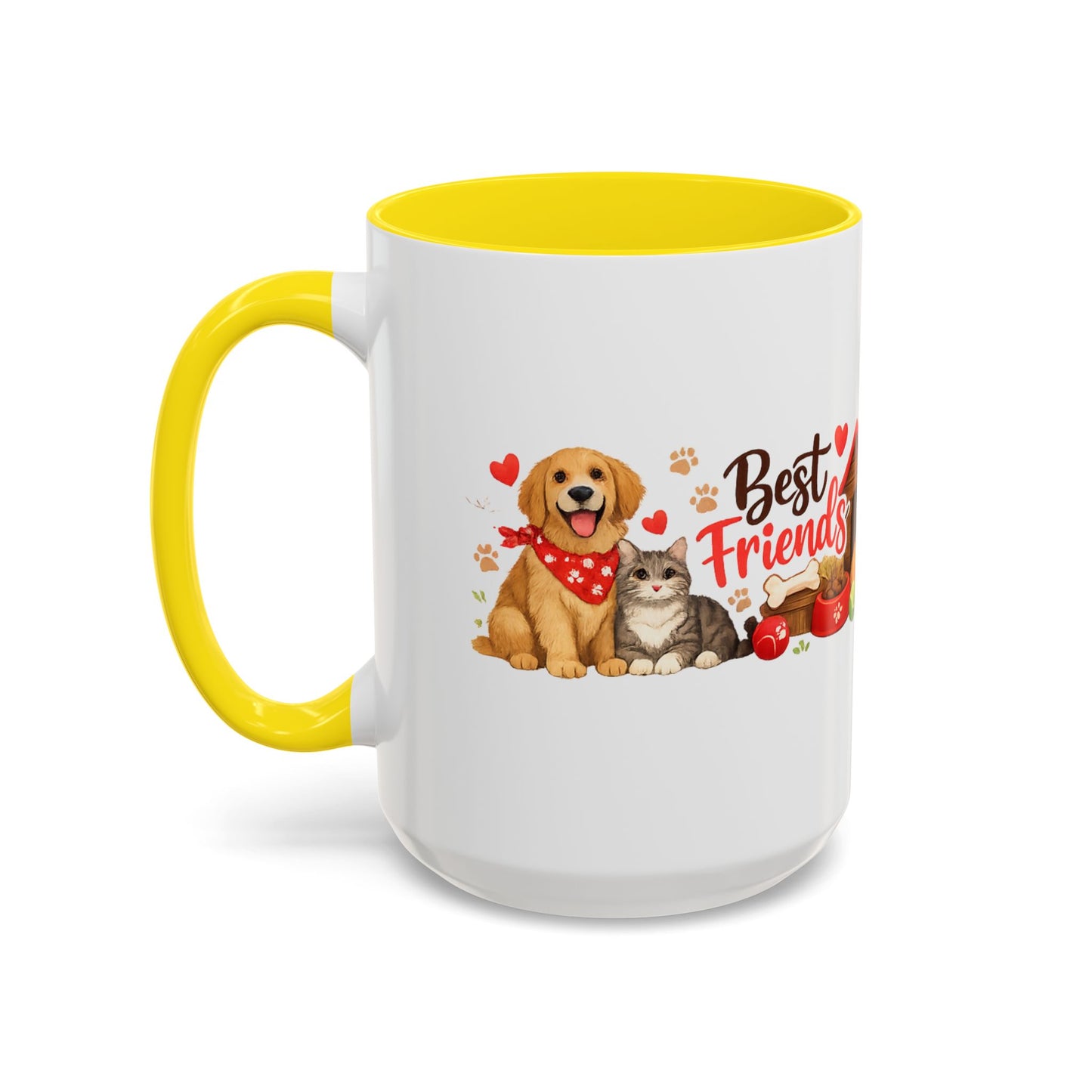 Dog Lover Accent Coffee Mug — “Love is a Four-Legged Word” Ceramic Gift
