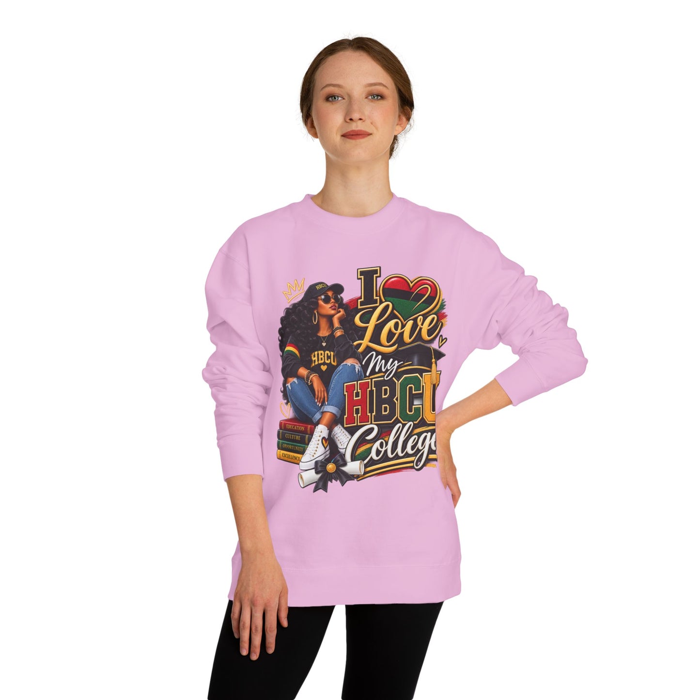 I Love My HBCU College Crewneck Sweatshirt