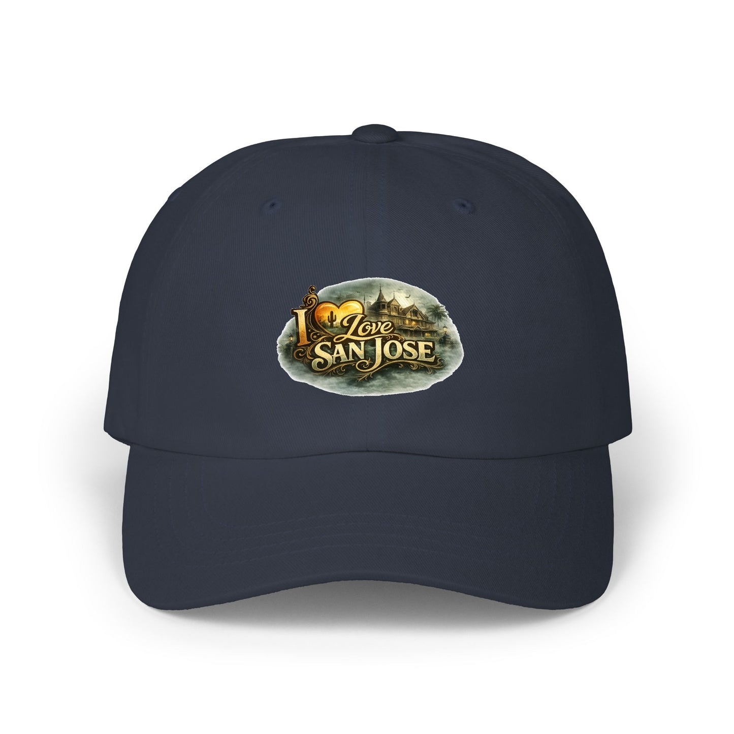 I Love San Jose Dad Cap — Vintage Cityscape Embroidered Baseball Hat