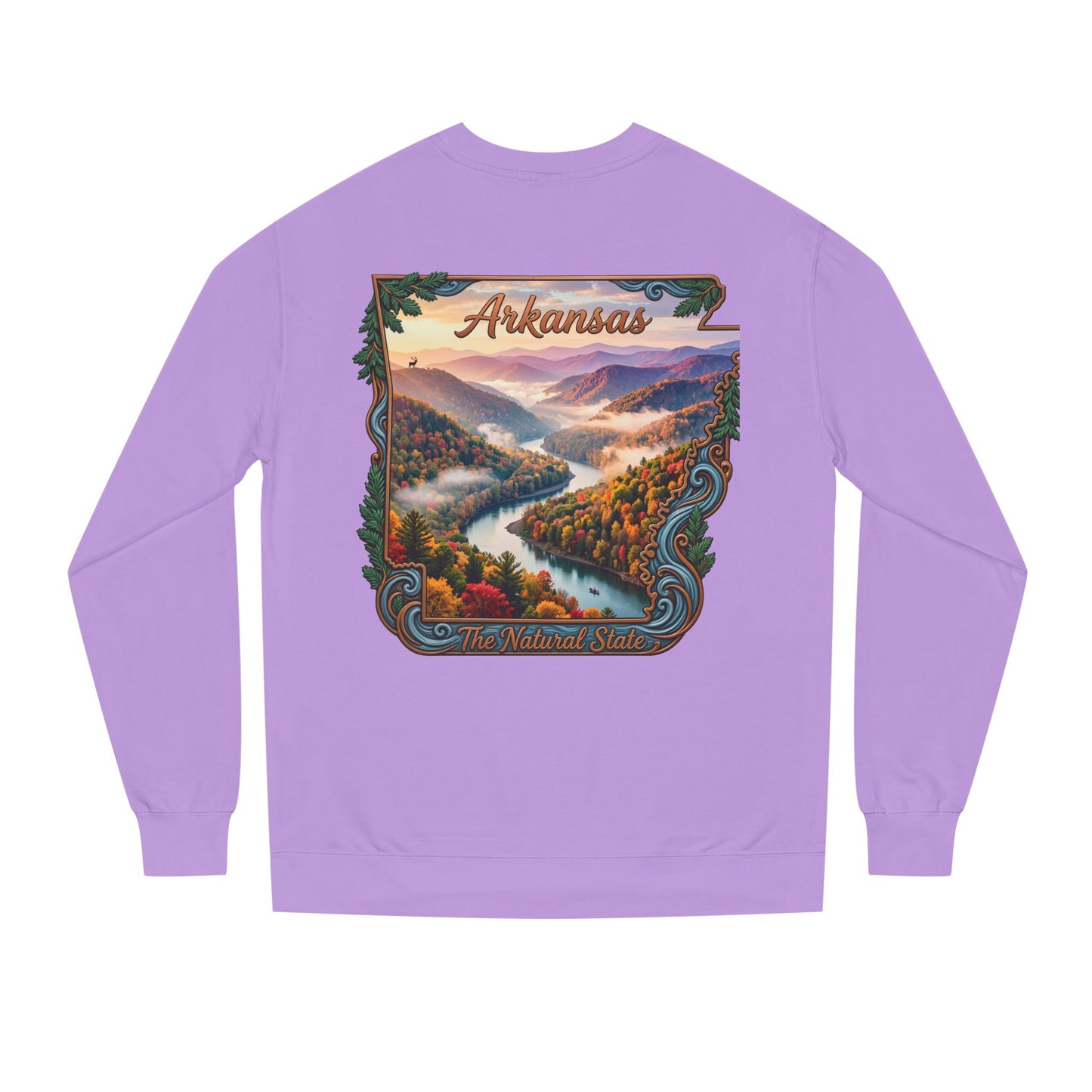 Arkansas Scenic Sweatshirt — The Natural State Autumn River Crew