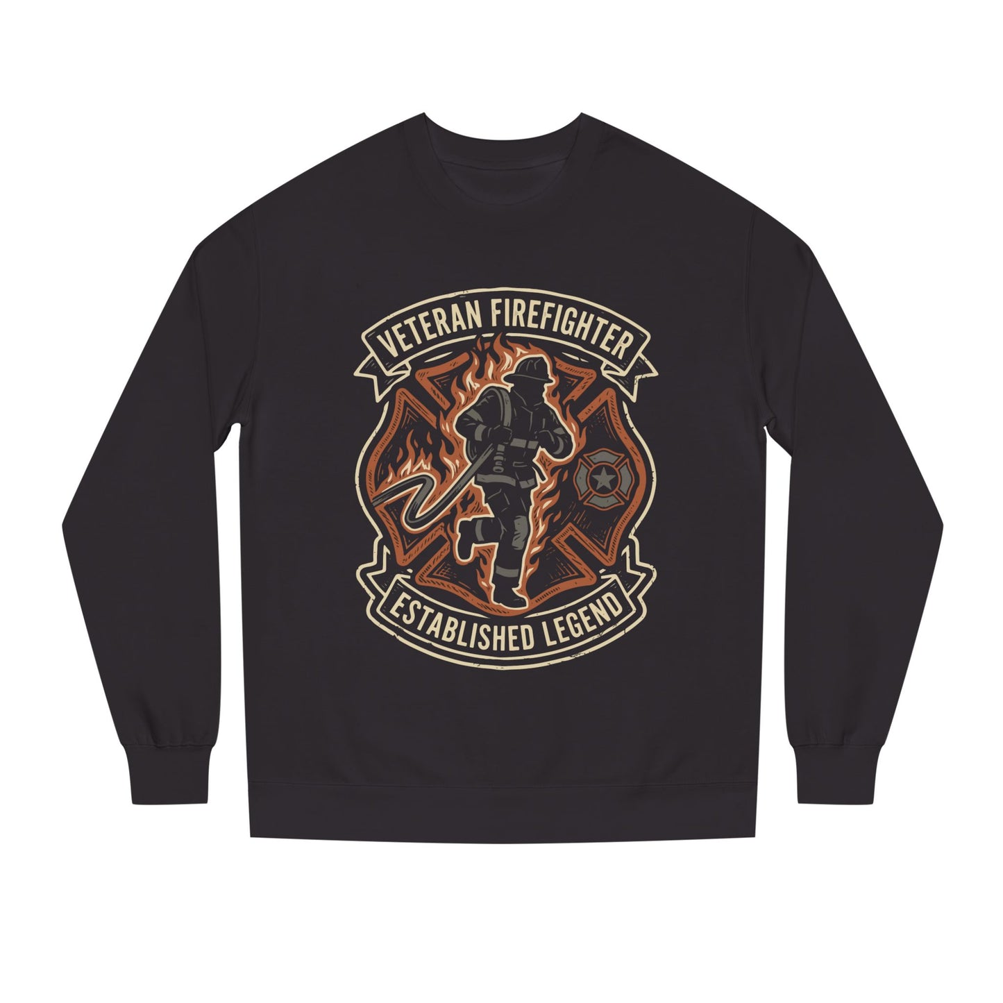 Veteran Firefighter Crewneck Sweatshirt - "Established Legend" Tribute