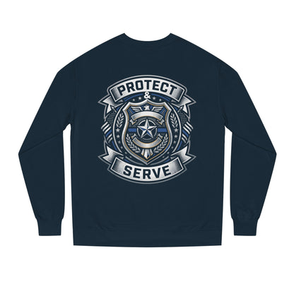 Protect & Serve Sweatshirt — Police Badge Crewneck