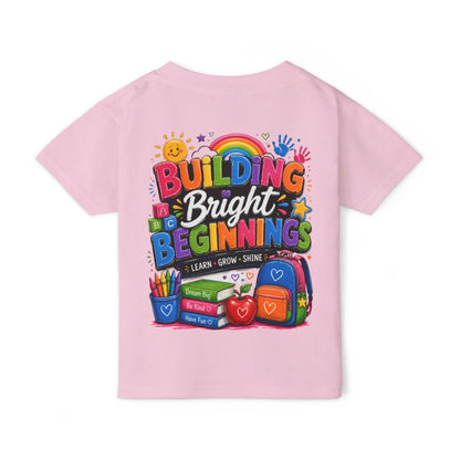 Toddler T-Shirt — "Building Bright Beginnings" Back-to-School Graphic