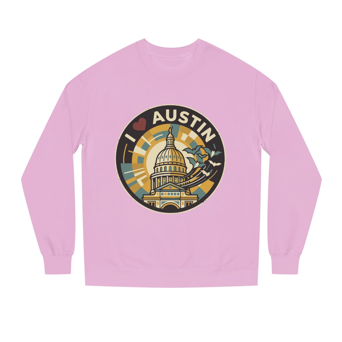 I  Austin Crewneck Sweatshirt — Austin Capitol Retro Graphic
