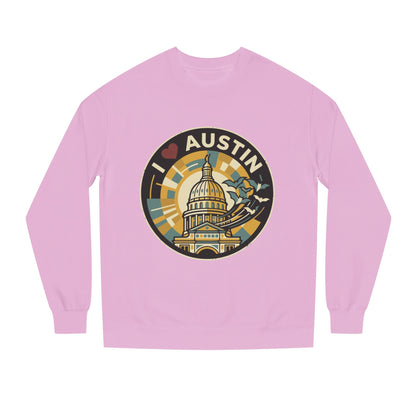 I  Austin Crewneck Sweatshirt — Austin Capitol Retro Graphic