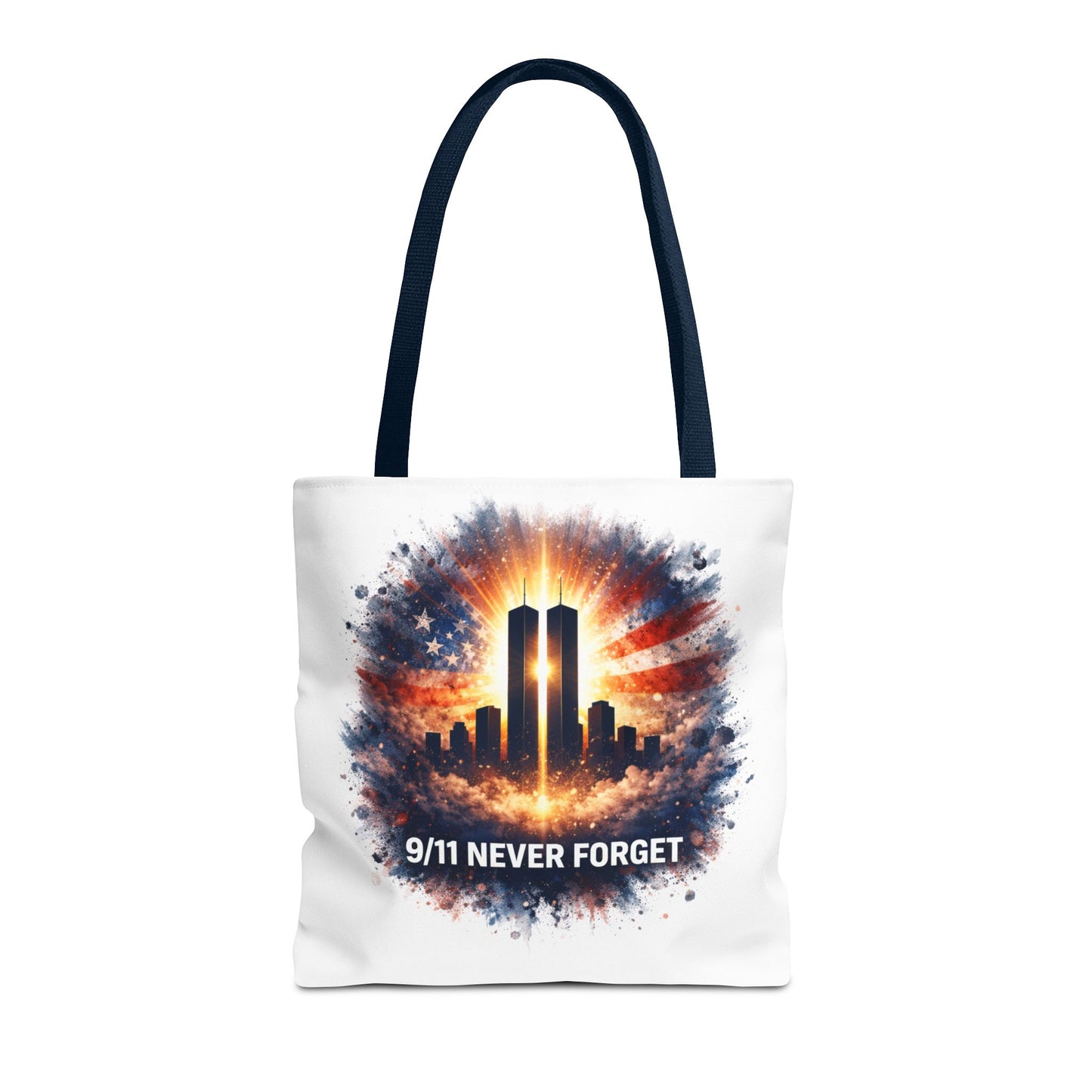 9/11 Never Forget Memorial Tote Bag — Twin Towers Tribute Tote