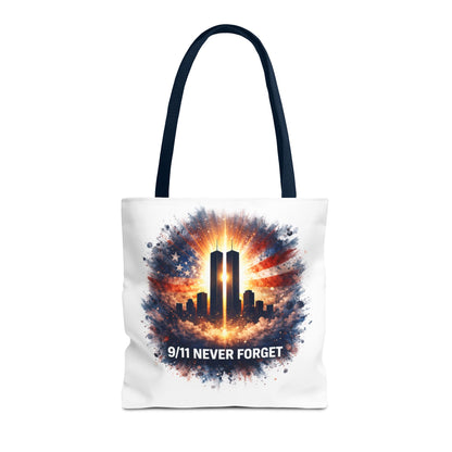 9/11 Never Forget Memorial Tote Bag — Twin Towers Tribute Tote