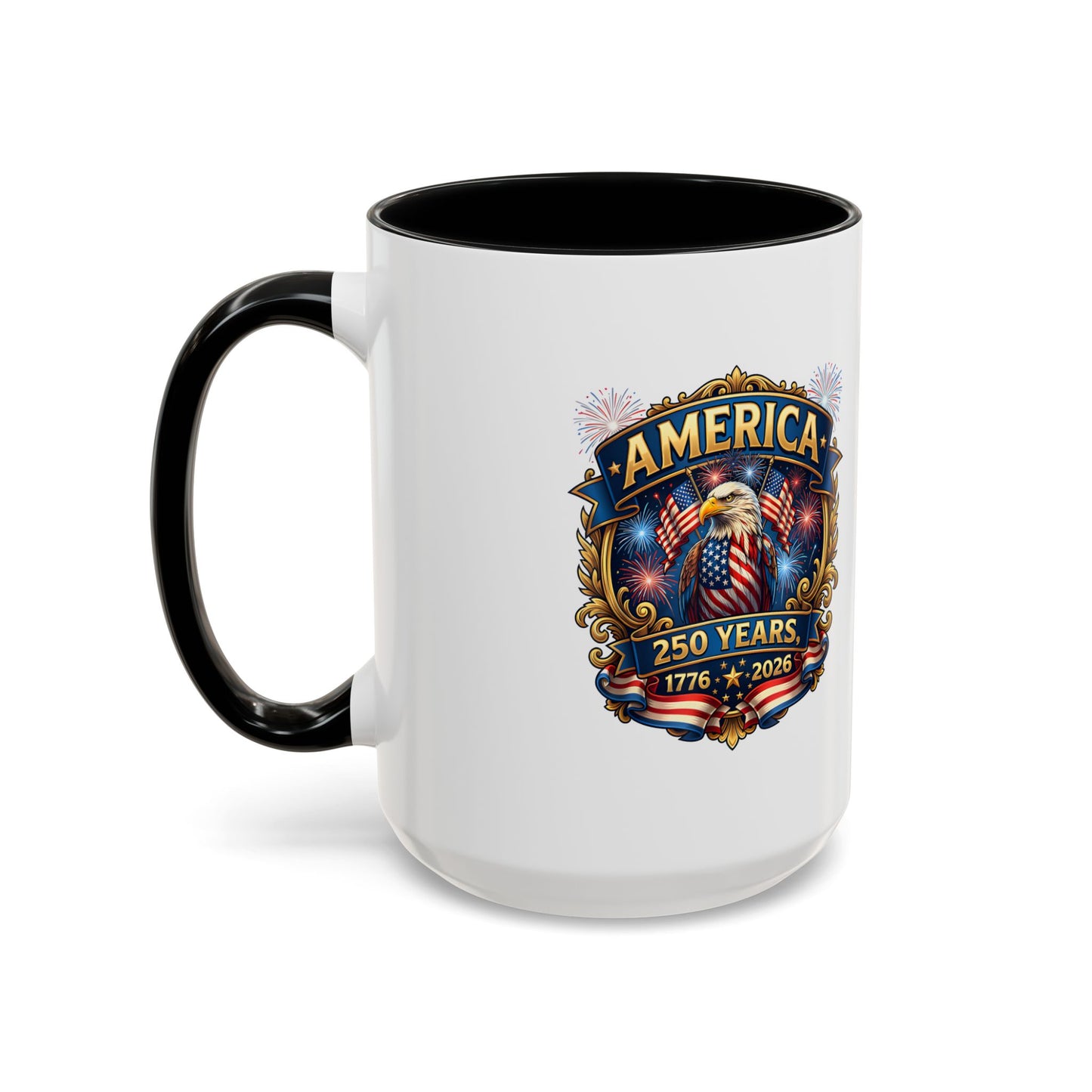 250th America Eagle Coffee Mug — Patriotic 1776–2026 Anniversary Accent Mug