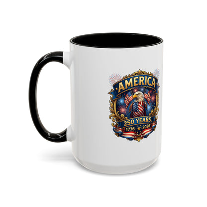 250th America Eagle Coffee Mug — Patriotic 1776–2026 Anniversary Accent Mug