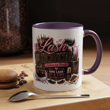 Lash Technician Coffee Mug — "Lash Technician: One Lash at a Time" Accent Mug