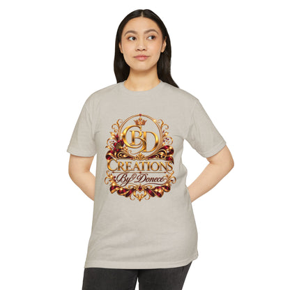 Creations By Donece® Logo T-Shirt – Gold Ornamental Graphic Tee