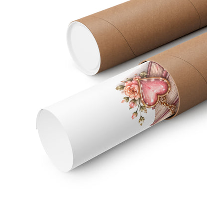 Christian Scripture Matte Poster - Floral 'Jesus Saves' & Encouraging Verses (Vertical)