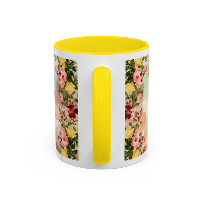 Mother’s Love Accent Coffee Mug – Floral Inspirational Gift (11/15 oz)