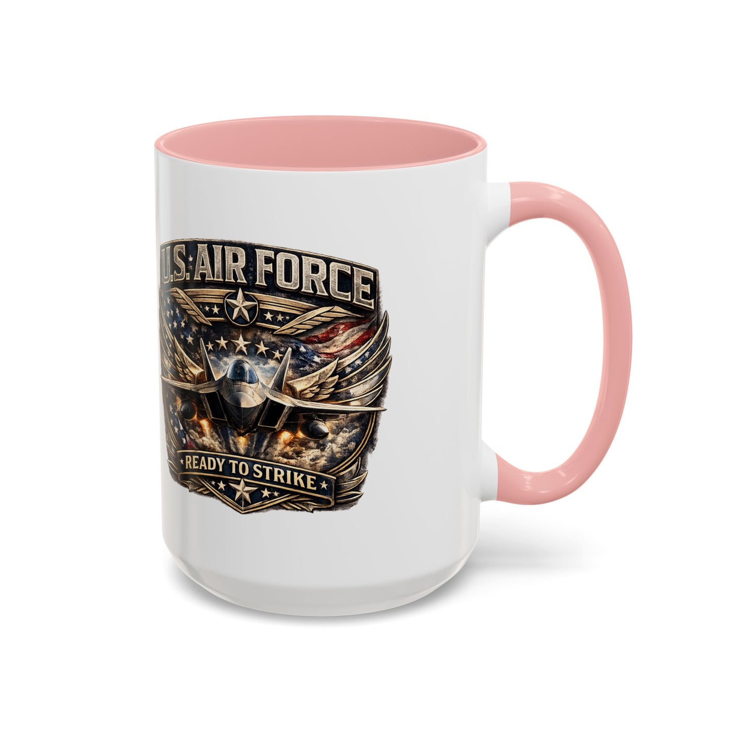 U.S. Air Force Accent Coffee Mug — "Ready to Strike" Military Aviation Gift