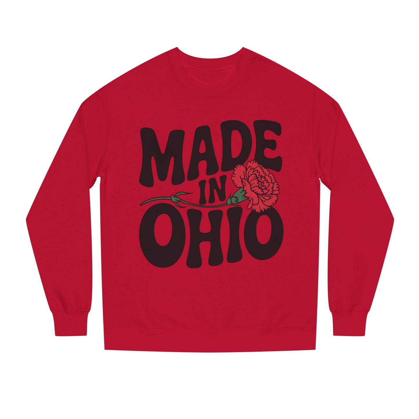 Made in Ohio Sweatshirt — Retro Floral State Pride Crewneck