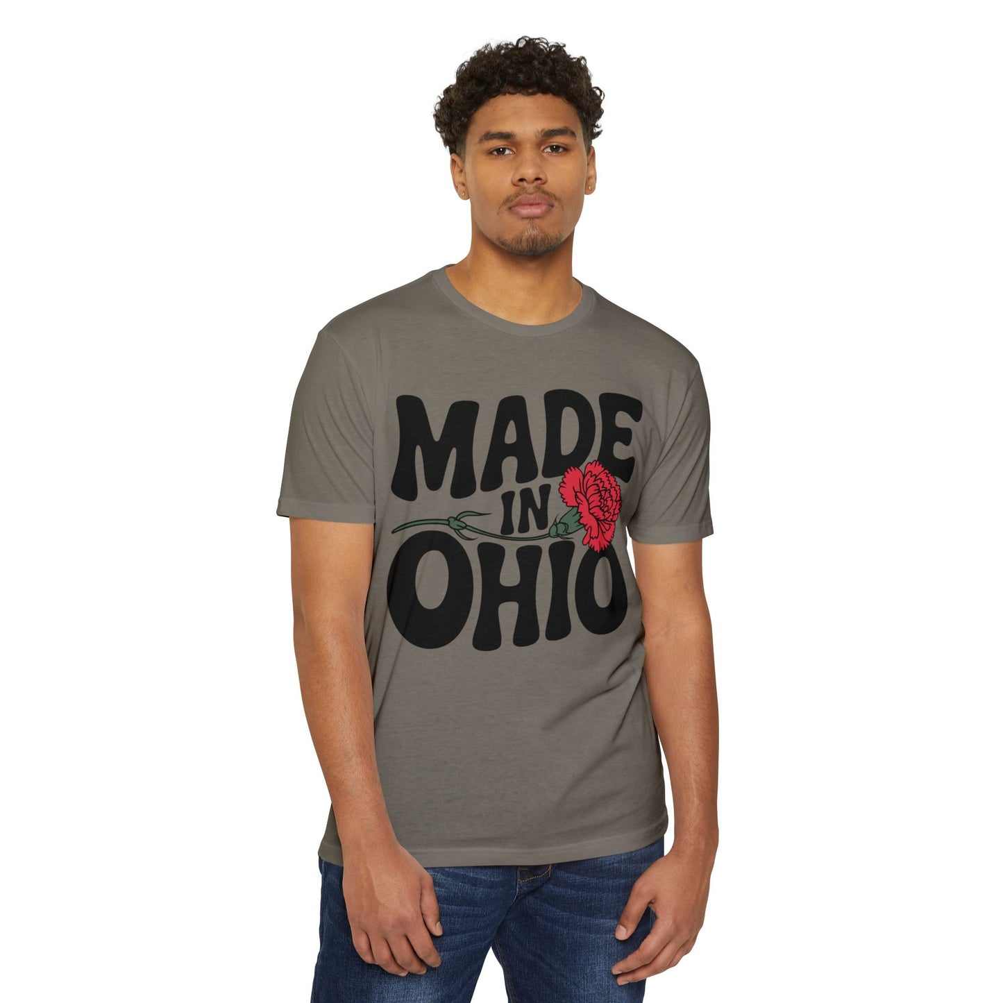 Made in Ohio T-Shirt — Vintage Floral State Pride Tee