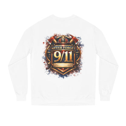 Never Forget 9/11 Sweatshirt — Memorial Firefighter Tribute Crewneck
