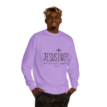 Jesus Wept Sweatshirt — John 11:35 Christian Crewneck