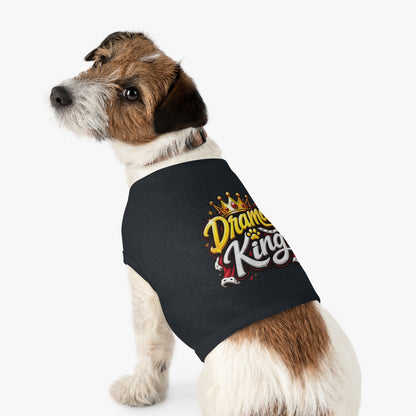 Drama King Pet Tank Top – Crown Graphic Dog Shirt