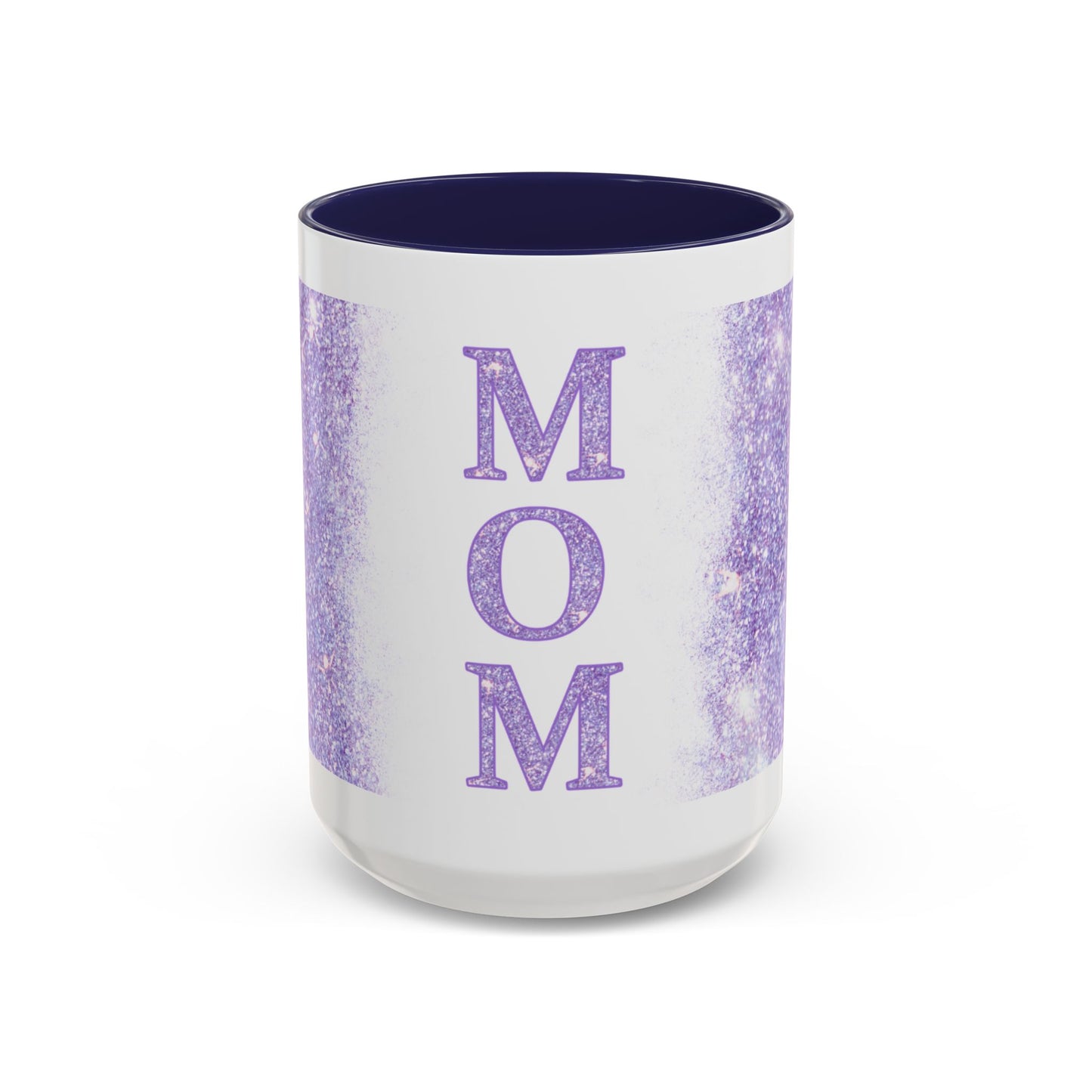 Mom Glitter Accent Coffee Mug – Purple Sparkle Mother's Day Gift (11/15oz)