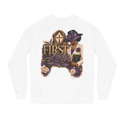 First Lady Church Sweatshirt – Christian Women’s Faith Graphic Crewneck