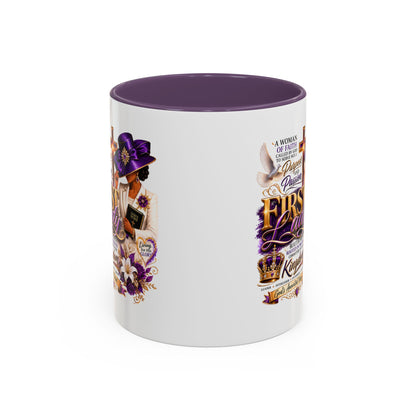 First Lady of Faith Accent Coffee Mug — Inspirational Christian Gift (11/15oz)