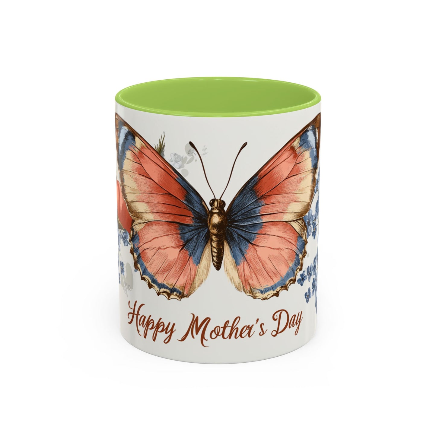 Mother's Day Butterfly Coffee Mug - 'Happy Mother's Day' Floral Accent Mug