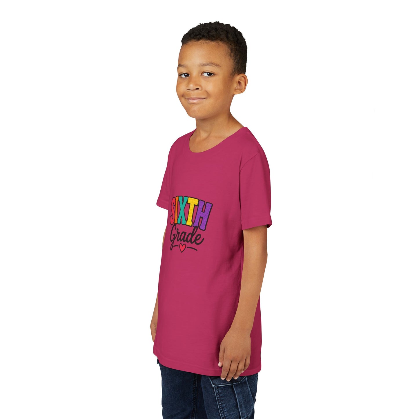 Sixth Grade Youth Tee – Colorful Back to School Shirt