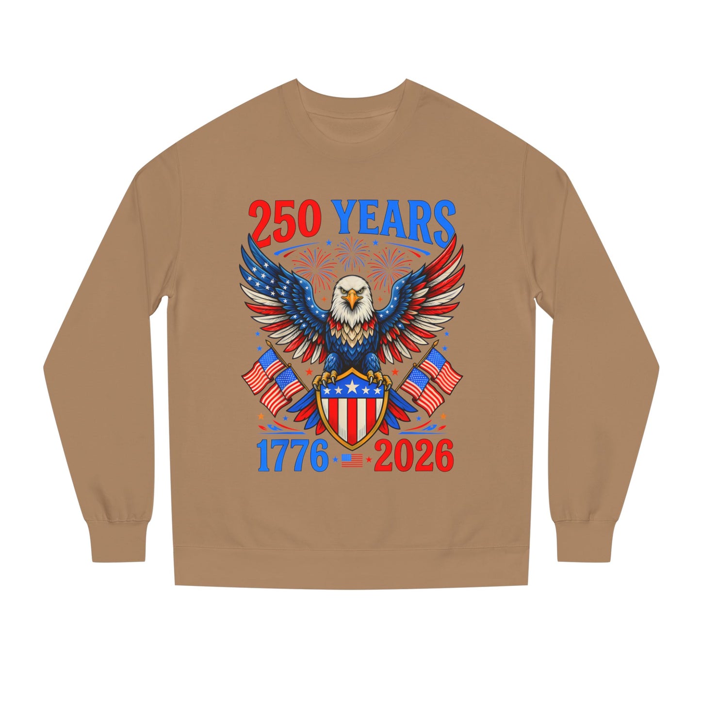 250 Years 1776–2026 Eagle Crewneck Sweatshirt — Patriotic 250th Anniversary