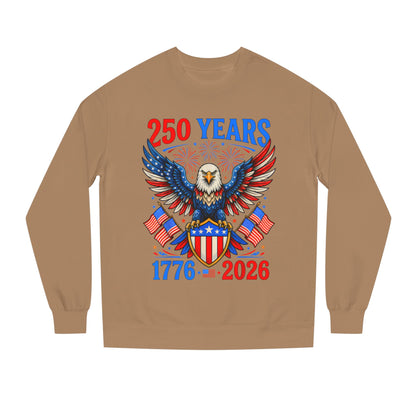 250 Years 1776–2026 Eagle Crewneck Sweatshirt — Patriotic 250th Anniversary