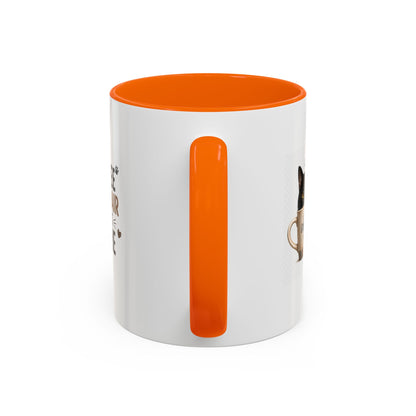 Coffee & Cat Hair Mug — "Coffee, Cat Hair, Don't Care" Accent Ceramic Coffee Mug (11/15oz)