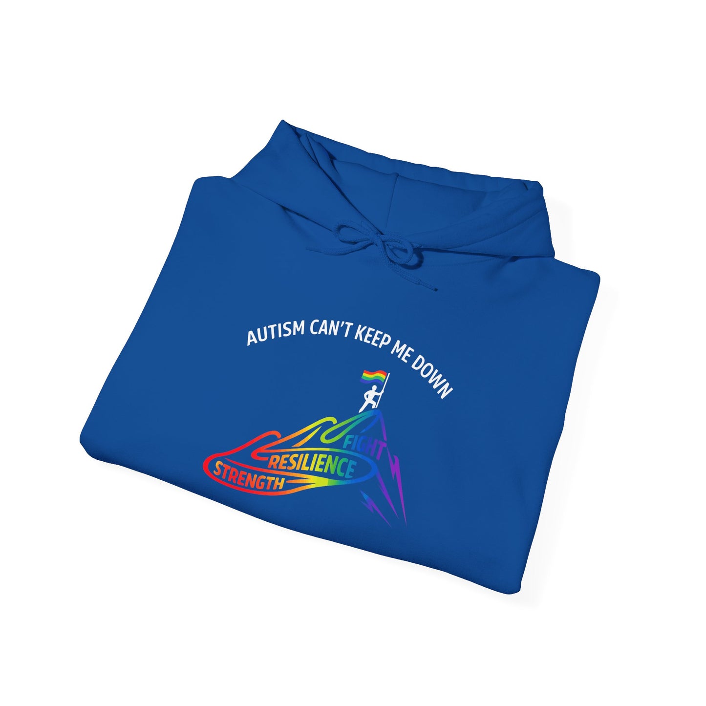 Autism Can't Keep Me Down Fight Resilience Strength Hoodie